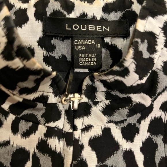 Louben leopard print lined zip jacket Size 10 - Picture 3 of 3